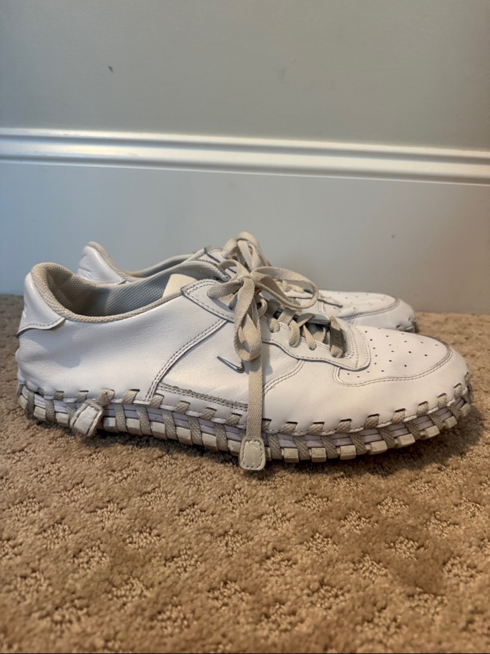 Nike x Jacquemus JF1 low LX White Leather Men’s Casual Sneakers